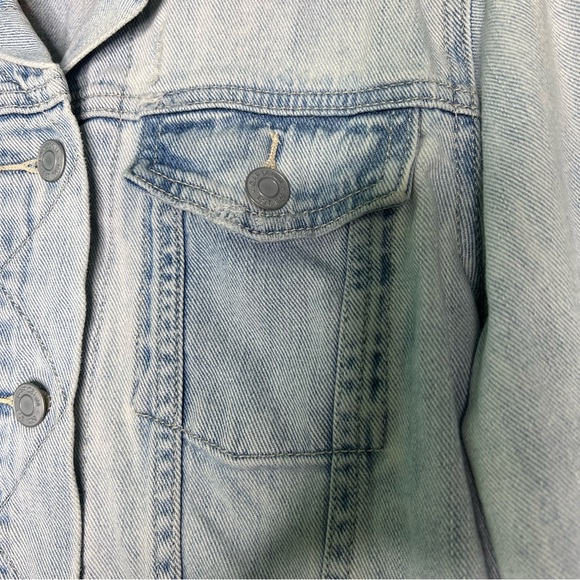 GAP DISTRESSED ICON DENIM JEAN JACKET SIZE SMALL - Picture 7 of 15